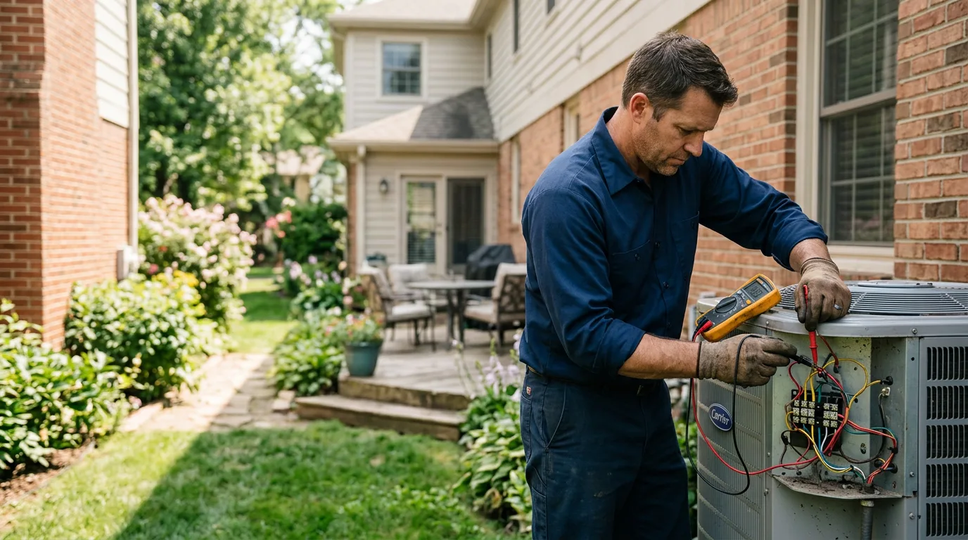 HVAC technician working near Red Mountain, CA